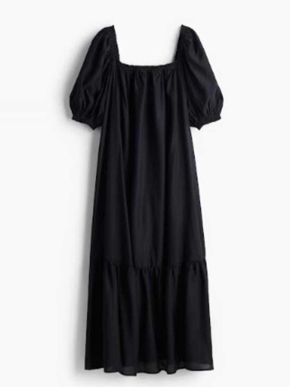 H&M black square-neck maxi dress L